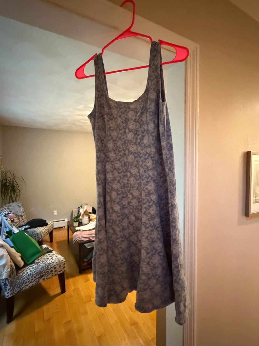 LOFT Dusty Blue Floral Sleeveless Sundress